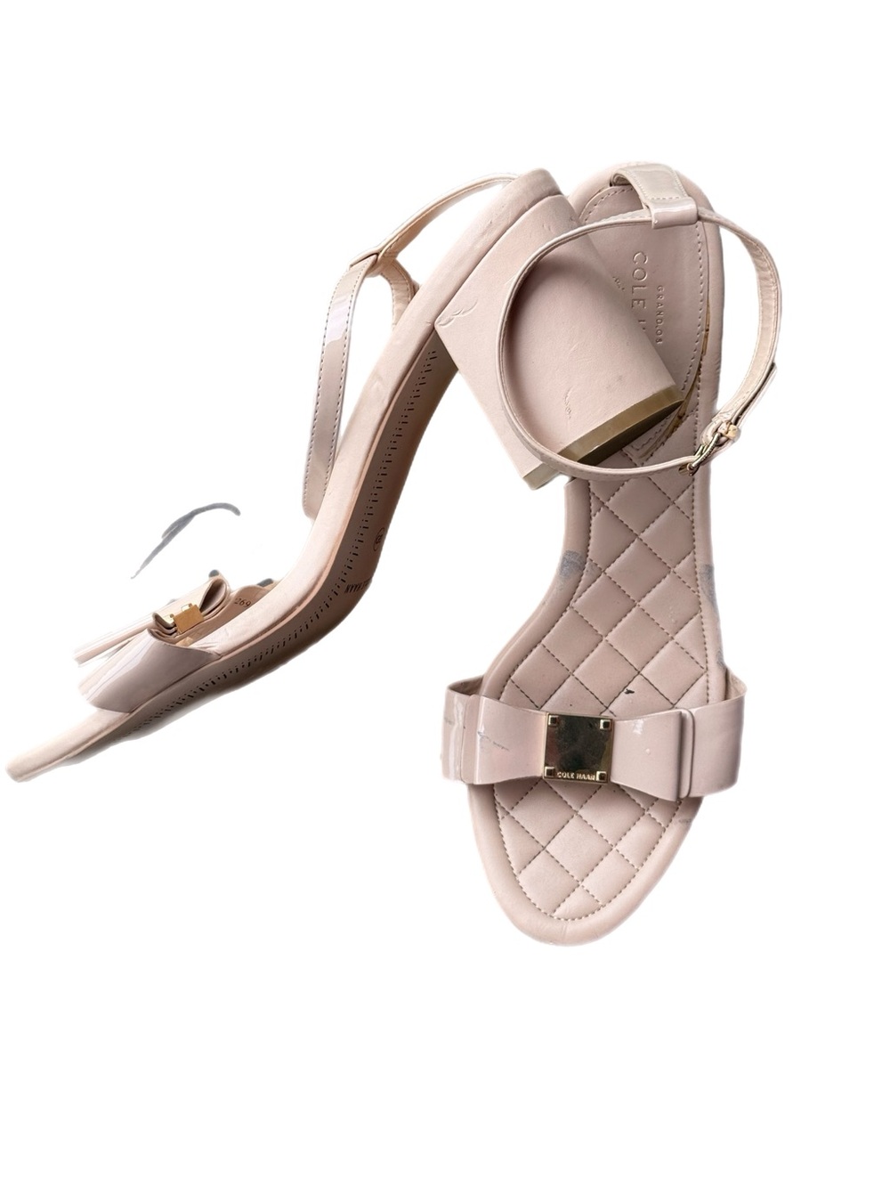 Cole Haan Pink Leather Insole with Gold Logo - Picture 2 of 4